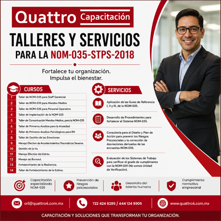 Capacitación NOM-035 en México para prevención de riesgos psicosociales en empresas